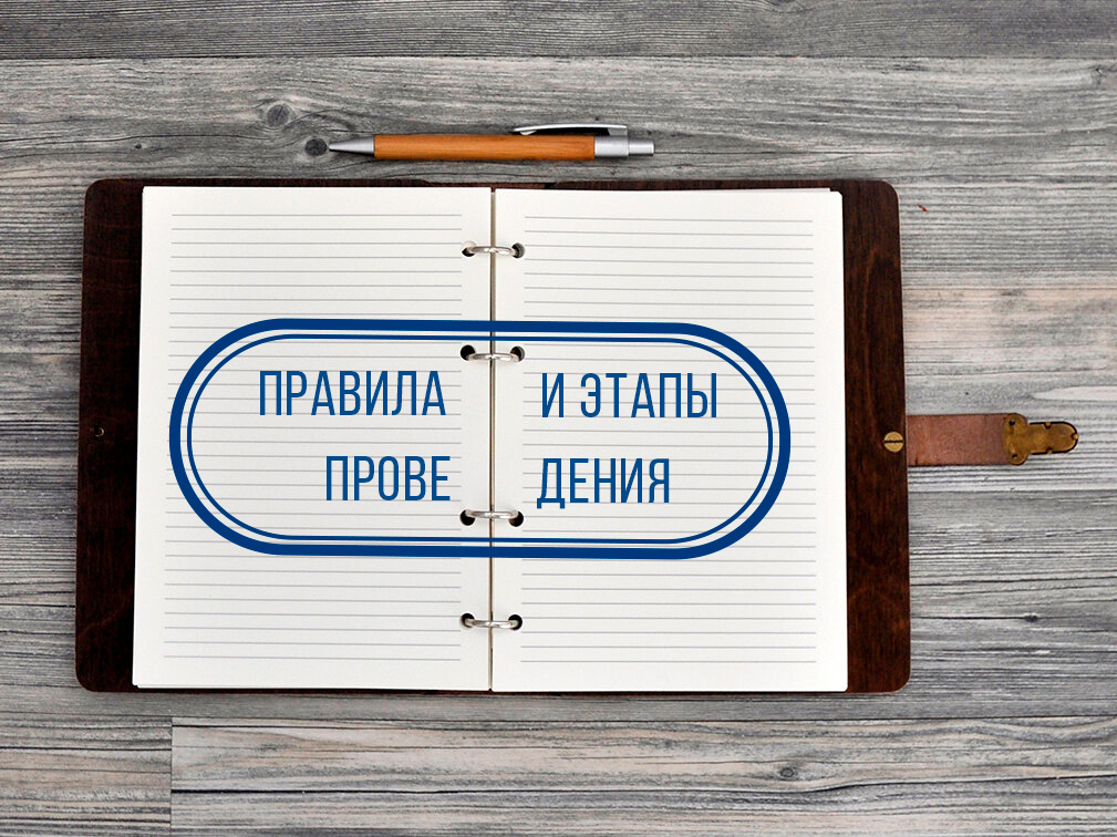книга, на которой написаны правила и этапы проведения